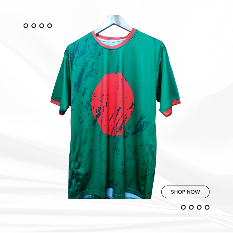 Bangladesh Flag T-Shirt – Red & Green National Pride