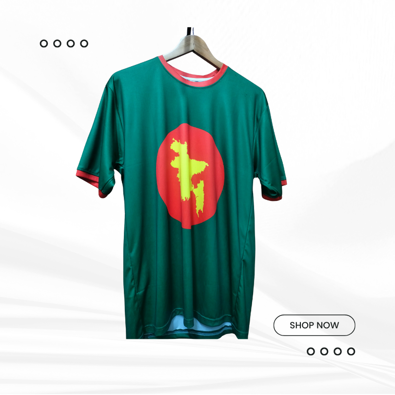 "Bangladesh Flag T-Shirt – 100% Cotton | Proudly Made in BD